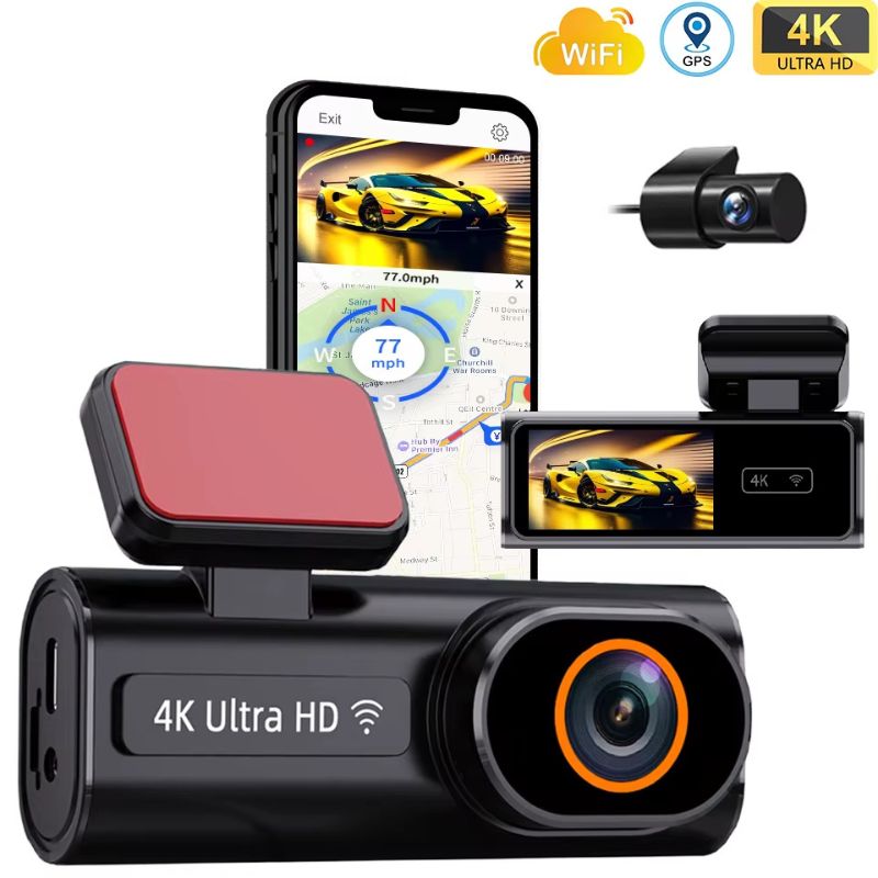 Chase 4K Dash Cam Front and Rear Set 2160P
