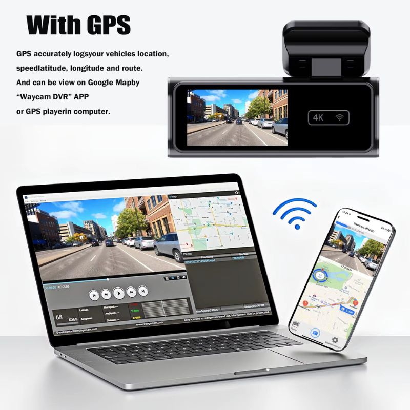 Chase 4K Dash Cam Front and Rear Set 2160P